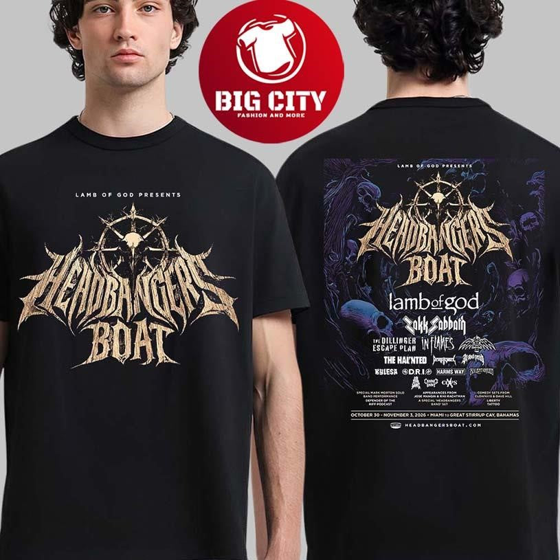 Lamb of God presents Headbangers Boat 2026 Two Sided Shirt