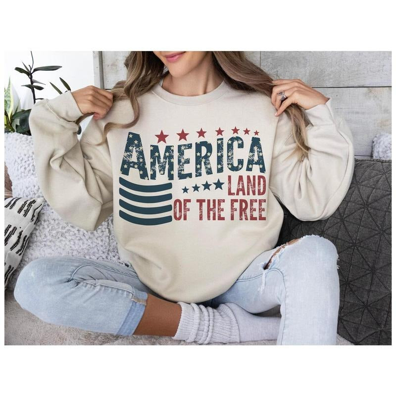 Land Of The Free , 4th Of July Shirt, America , 4th Of July Sublimation Design, Retro , Sublimation Design, Digital...