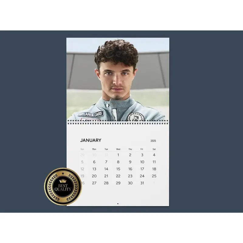 Lando Norris 2025 Wall Calendar | Photo Calendar 2025, Gift For Daughter, Secret Santa, Christmas Exchange, New Years...