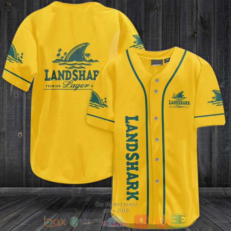 Landshark Lager yellow Baseball shirt