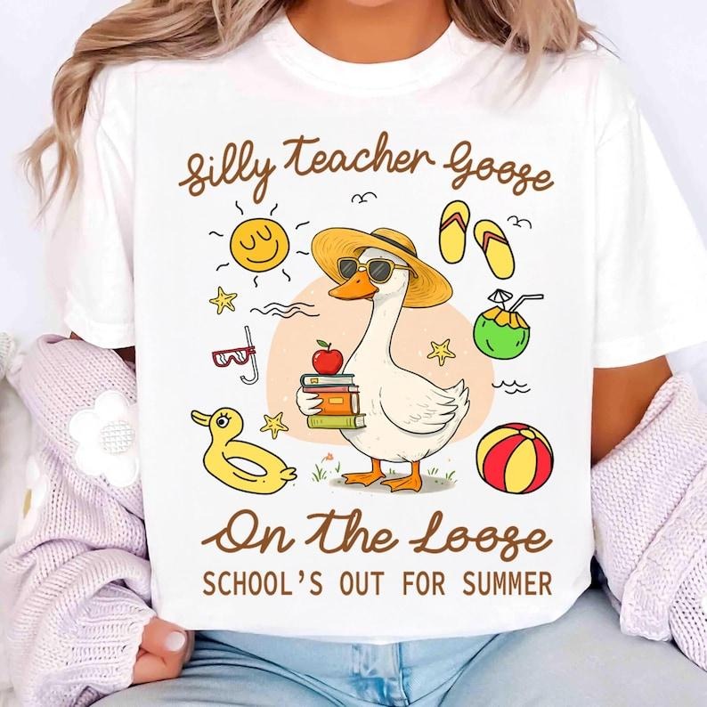 Last Day of School Teacher Goose Silly Summer End of Year Funny T-Shirt Hoodie, Sweatshirt | WearSparks.com