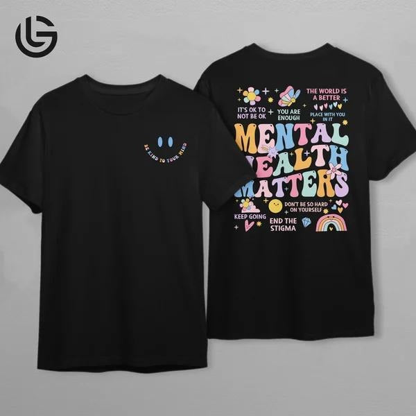 Latarshia Grant Store Mental Health Matters Be Kind To Your Mind Graphic T-Shirt Hoodie, Sweatshirt | WearSparks.com