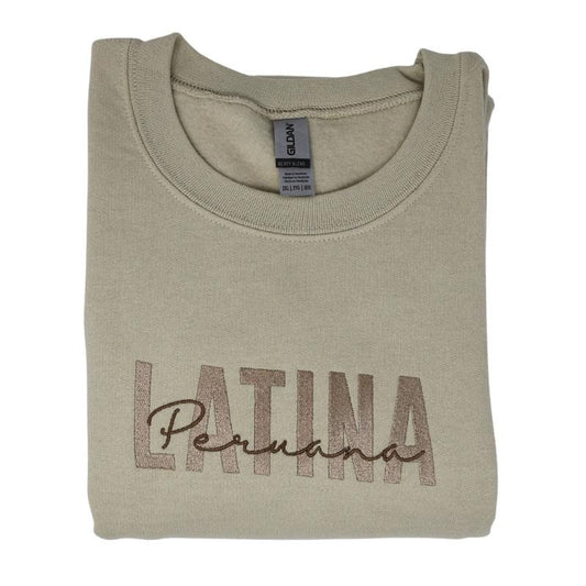 Latina Peruana Embrodiered Cotton Sweatshirt Casual Classic Sweaters T-Shirts, Hoodie | WearSparks.com