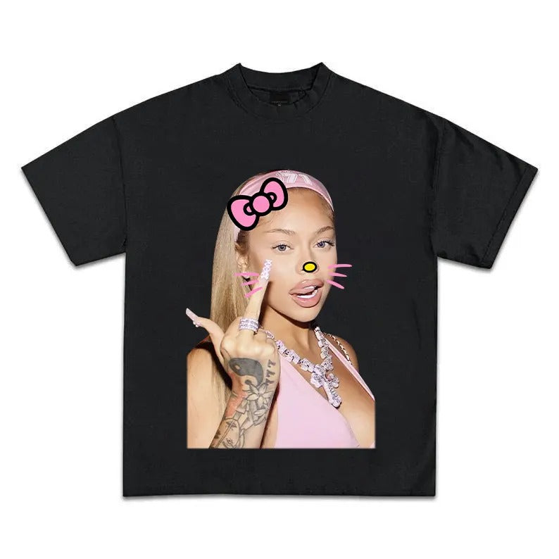 Lattooo Pink Kitty Tee Your Go-To for Rap Super Star Fashion Hoodie, Sweatshirt | WearSparks.com