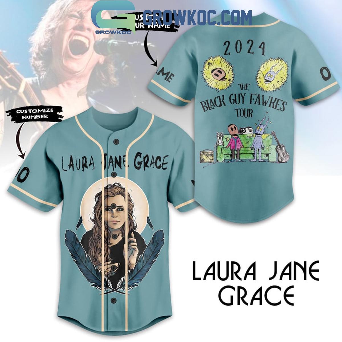 Laura Jane Grace The Black Guy Fawkes Tour 2024 Personalized Baseball Jersey