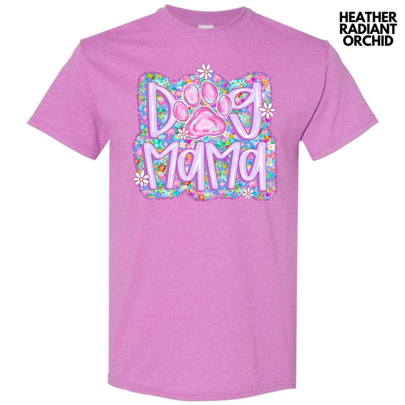 Lavender Floral Dog Mama Gildan Short Sleeve T-Shirt 'NLB' Hoodie, Sweatshirt | WearSparks.com