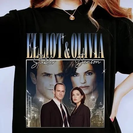 Law And Order Olivia Benson And Elliot Stabler Shirt | Elliot and Olivia Shirt | Law And Order Shirt | Vintage 90s Shirt...