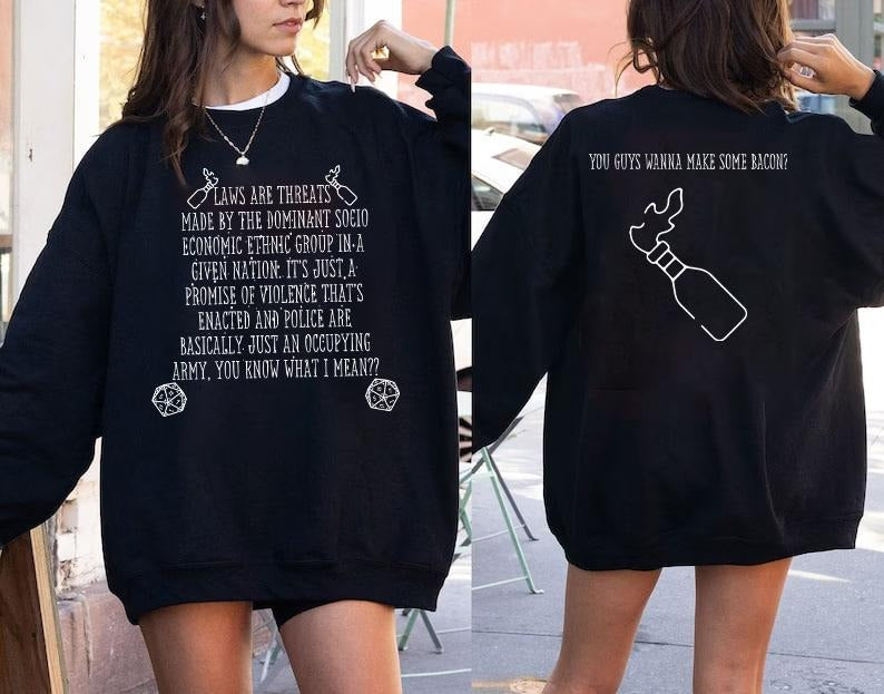 Laws Are Threats Shirt, Dim 20, Dungeons and Dragons Shirts, D&D D20 Tshirt, Vintage Retro 90s Joke D and D Sweatshirt,...