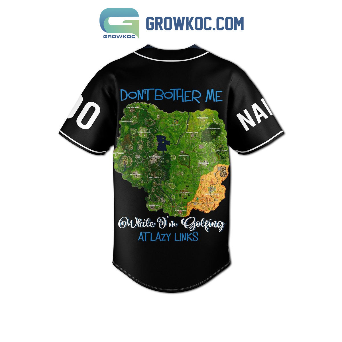Lazy Links EST 2018 Golf Club Don’t Bother Me While I’m Golfing At Lazy Links Personalized Baseball Jersey