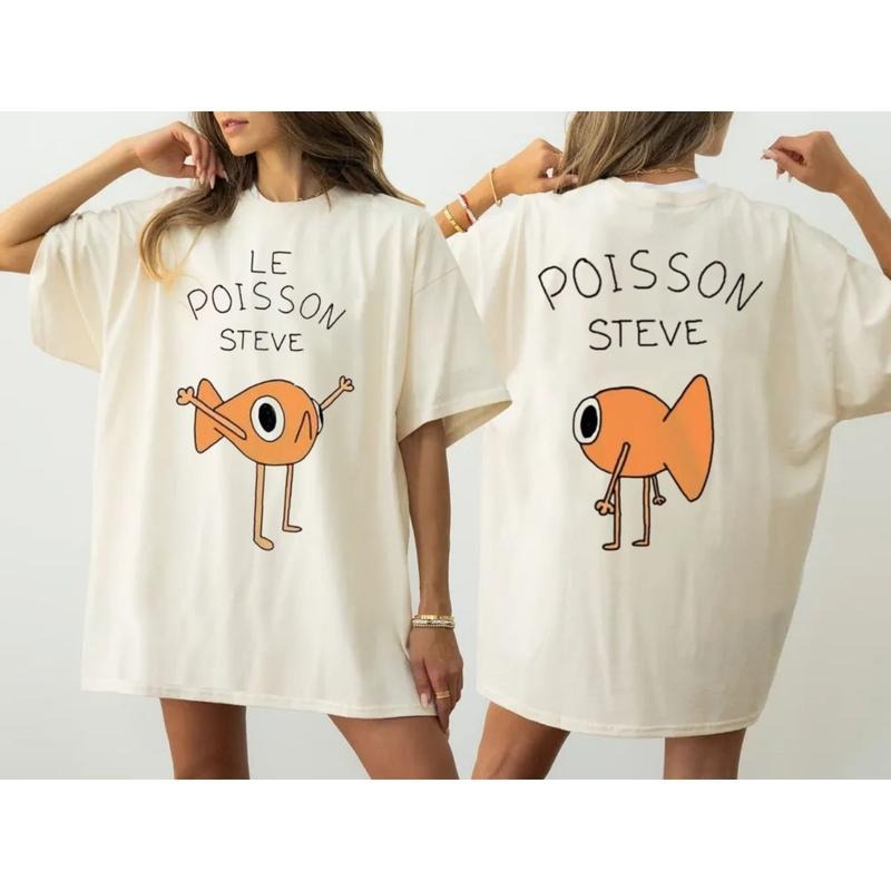 Le Poisson Steve Shirt, Orange Fish 2.0 Funny Meme Tshirt, Meme Shirt, Funny Animal Tee, Unisex Short Sleeve Tee Hoodie,...