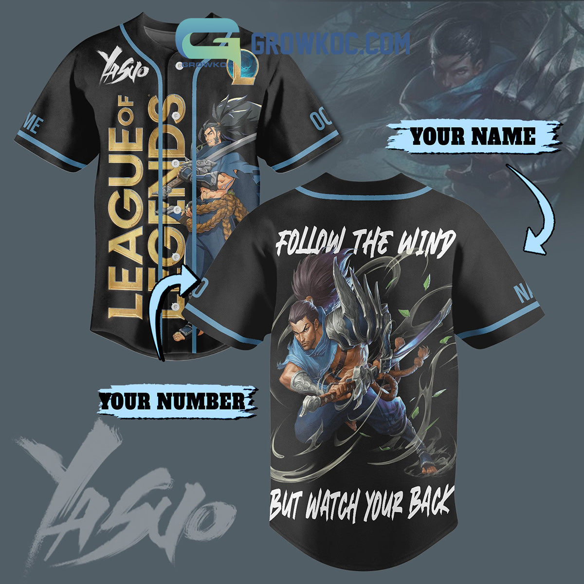 League Of Legends Follow The Wind Personalized Baseball Jersey