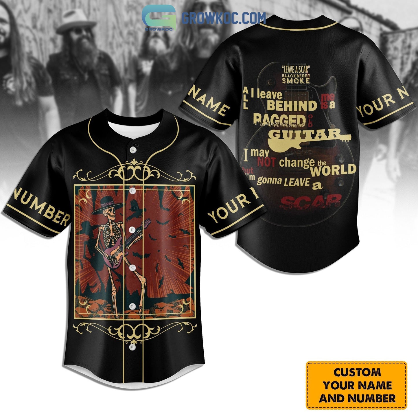 Leave A Scar Blackberry Smoke Personalized Baseball Jersey