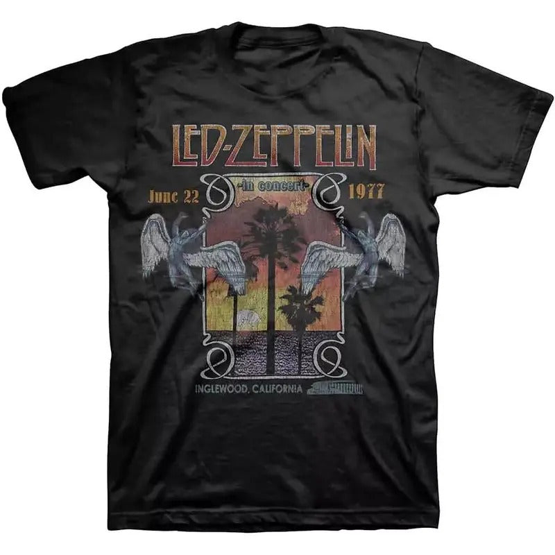 Led Zeppelin Inglewood Official Tee T-Shirt Mens Unisex Menswear Top Hoodie, Sweatshirt | WearSparks.com