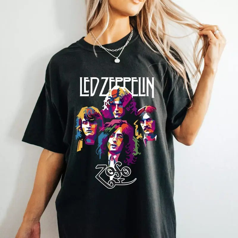 Led Zeppelin Zoso Rock Band Tee Unisex Quality Heavy Cotton T-SHIRT S-3XL Top Womenswear Hoodie, Sweatshirt | WearSparks.com