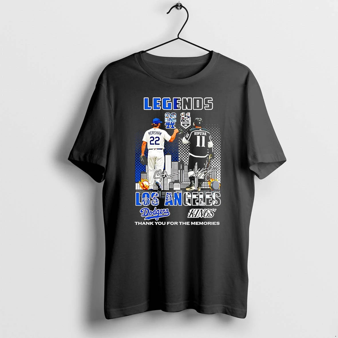 Legends Clayton Kershaw Dodgers And Anze Kopitar Kings Los Angeles Signatures Tshirts Sweater