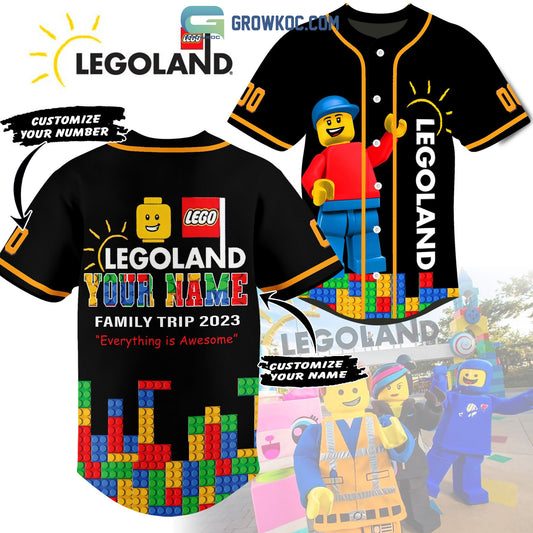 Legoland Family Trip 2023 Everything Is Awesome Personalized Baseball Jersey