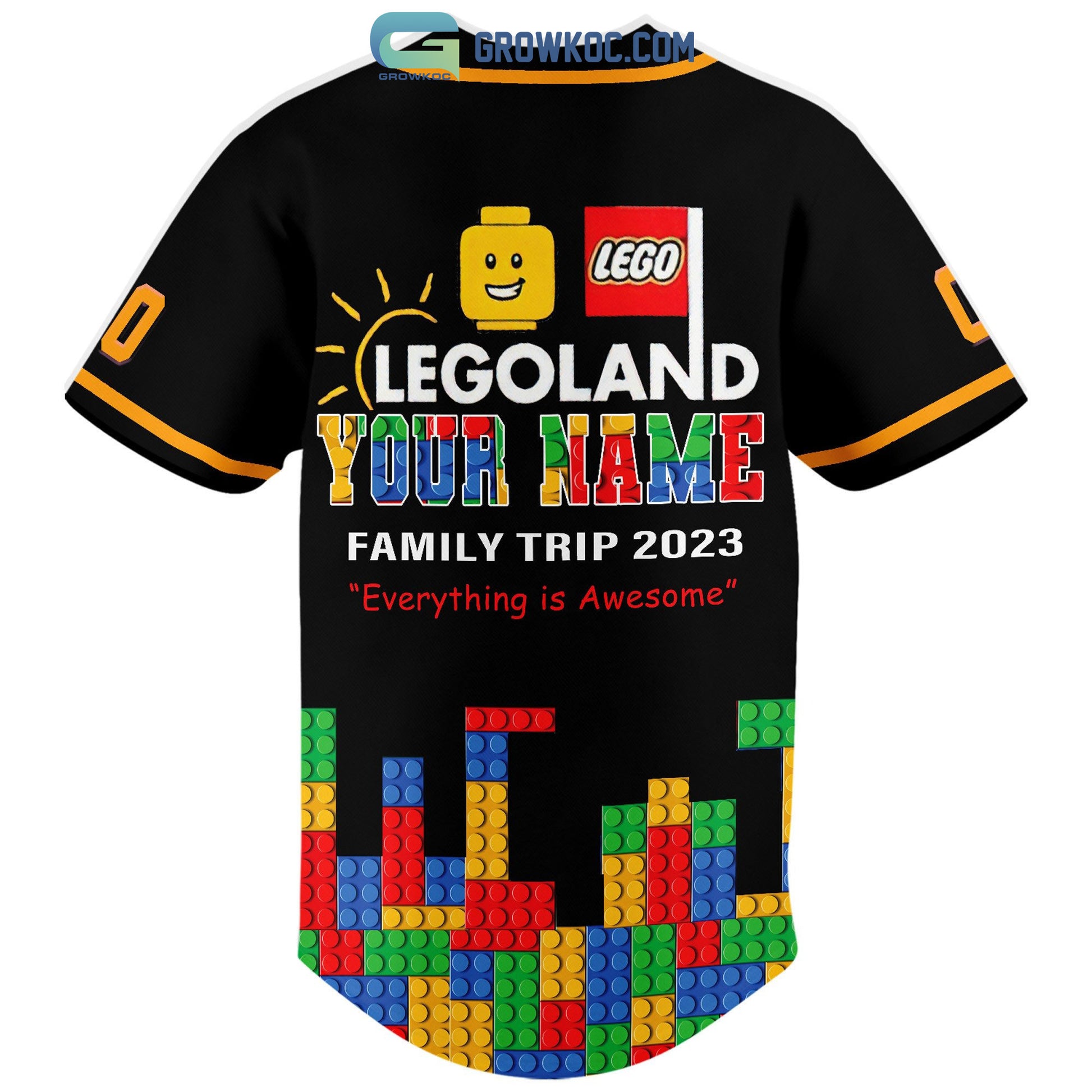 Legoland Family Trip 2023 Everything Is Awesome Personalized Baseball Jersey