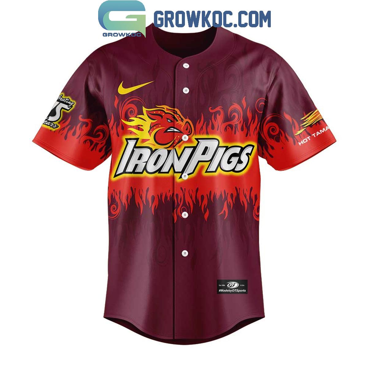 Lehigh Valley IronPigs Hot Tamales Personalized Baseball Jersey