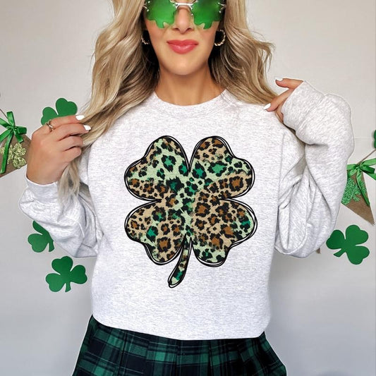 Leopard Clover Stpatrick's Day Clover Shamrock Stpatrick's Stpatrick's T-Shirts, Hoodie, Sweatshirt | WearSparks.com
