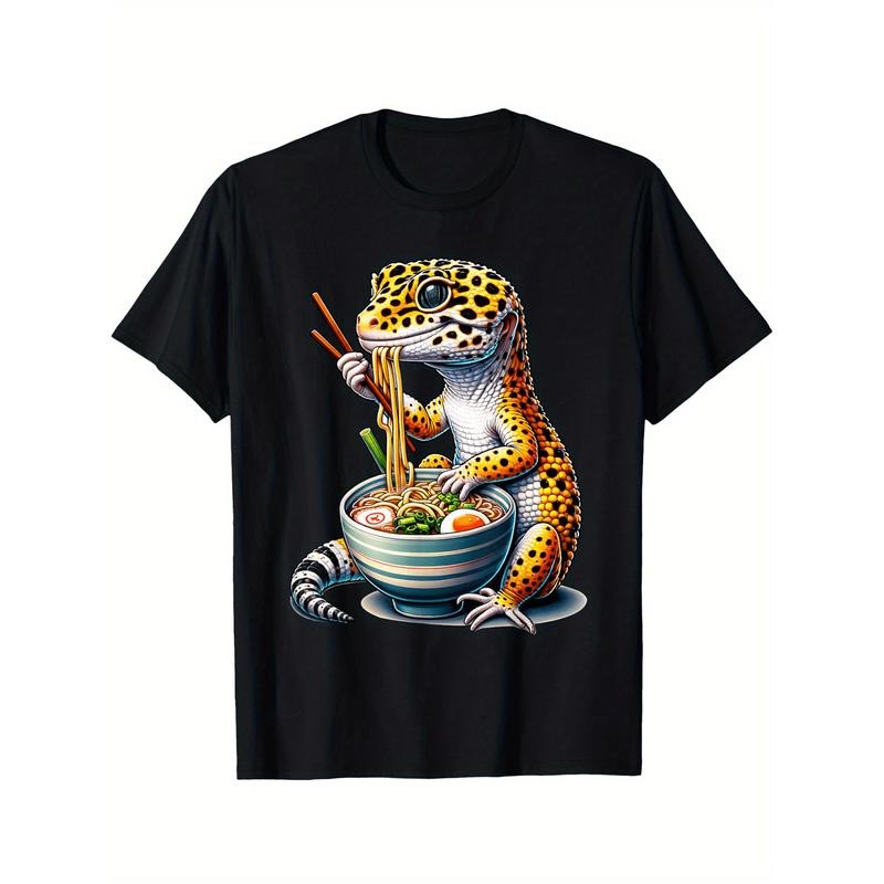 Leopard Gecko Ramen Eating Noodles Bowl Yummy Gecko T-Shirt made in usa Hoodie, Sweatshirt | WearSparks.com