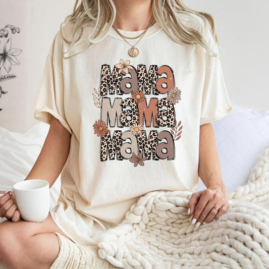 Leopard Mama T-Shirt, Flower Mama Sweatshirt, Floral Mommy Shirt, Cool Mom Tee Shirt, New Mom Sweater, Mother's Day Gift...