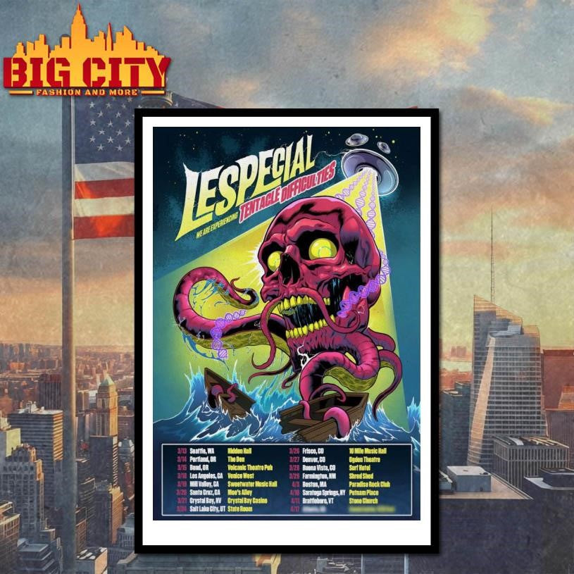Lespecial Tentacle Difficulties Tour 2026 Poster Shirt