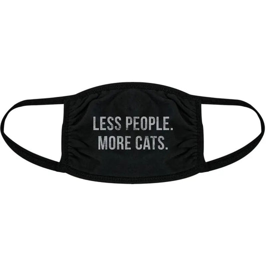 Less People More Cats Face Mask Funny Crazy Cat Lady Pet Kitty Lover Nose And Mouth Covering Funny Masks for Adults Funny...