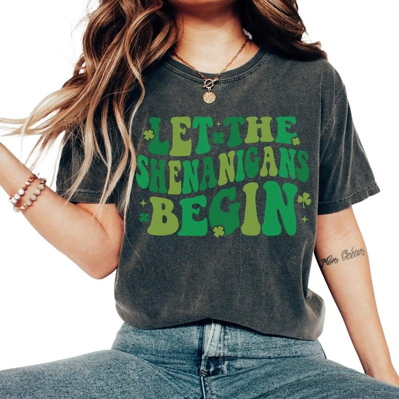 Let The Shenanigans Begin Shirt, St Patricks Day Party Shirt, Funny St Paddys Shirt, St Pattys Irish Tee, Green Beer...