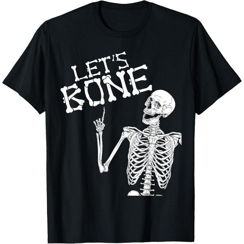 Let's Bone Skeleton Funny Halloween Costume Shirt For Adults T-Shirt made in usa Hoodie, Sweatshirt | WearSparks.com