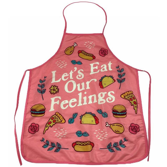Let's Eat Our Feelings Apron Funny Comfort Food Novelty Kitchen Smock Funny Graphic Kitchenwear Funny Food  Novelty...