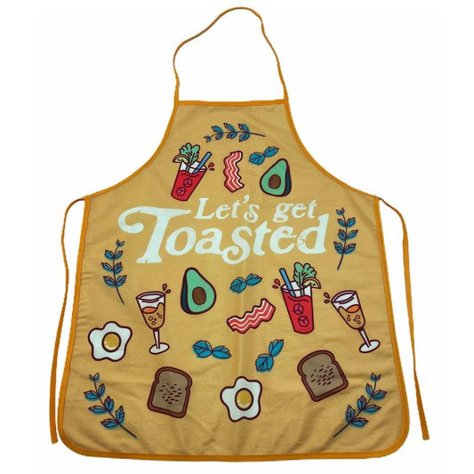 Let's Get Toasted Apron Funny Comfort Food Breakfast Bruch Graphic Novelty Kitchen Apron Funny Graphic Kitchenwear...
