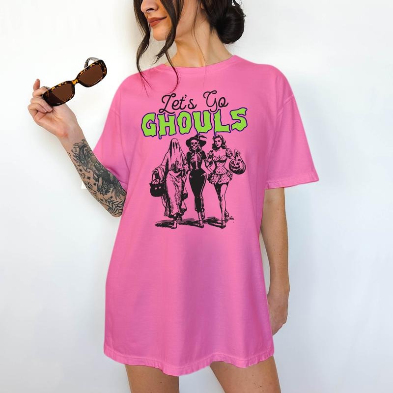 Let's Go Ghouls - T-Shirt - DTF Print, Unisex T-Shirt, Funny Tee, Comfortable Shirt Hoodie, Sweatshirt | WearSparks.com