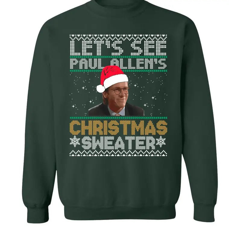 Let's See Paul Allen's Christmas Sweater, American Psycho Xmas Day Sweatshirt For Men Women, American Psycho Gifts...