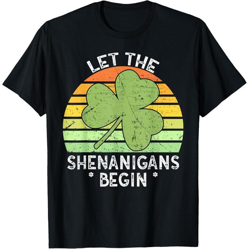 Let the Shenanigans Begin Vintage Saint Patricks Day T-Shirt made in USA Hoodie, Sweatshirt | WearSparks.com