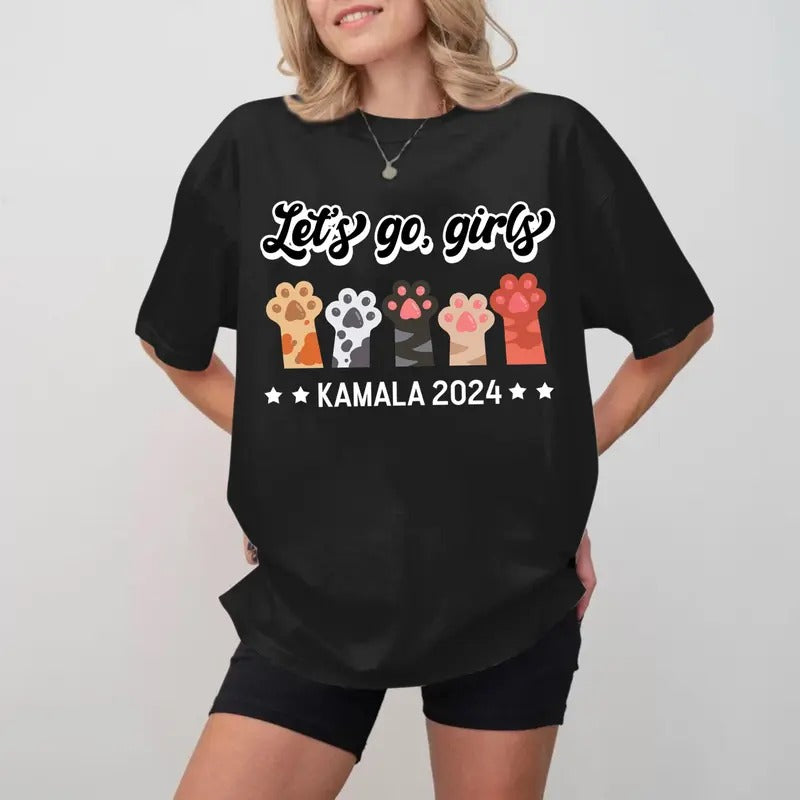 Lets Go Girls Childless Cat Lady T-Shirt, Gift For Fan, Gift For Her, Gift For Him Fabric Fit Hoodie, Sweatshirt
