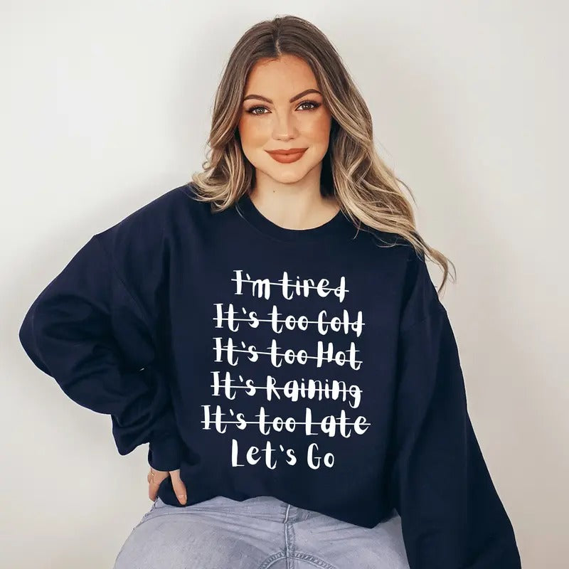 Lets Go Sweatshirt Funny Workout Sweatshirt Gift For Gym Lover Gym Pump Cover Cute Fitness Hoodie Weightlifting Hoodie...