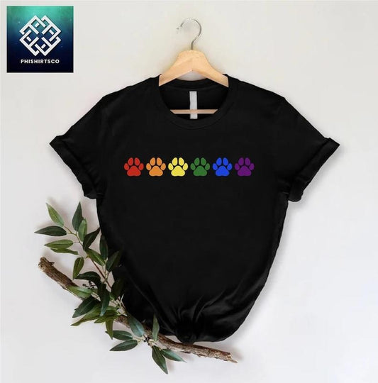 Lgbt Paw Shirt,Rainbow Dog Shirt,Pride Cat Shirt,Dog Lover Gift, Lgbt Pride Shirt, Kindness Shirt, Dog Mom Rainbow Shirt,...