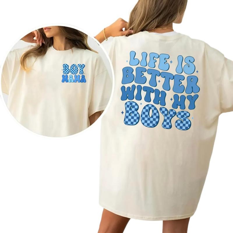 Life Is Better With My Boys Shirt, funny Boy Mama Shirt, Mom Of Boys Tee, Mother's Day Gift For Mom, Pregnancy...