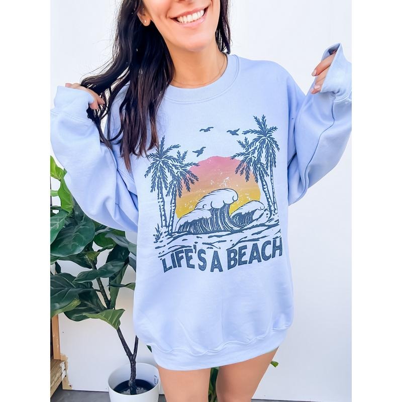 Life's A Beach Graphic Top T-Shirts, Hoodie, Sweatshirt | WearSparks.com