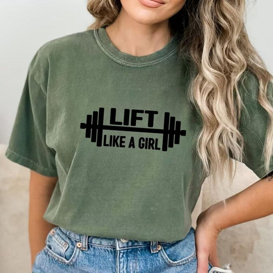 Lift Like A Girl Tee, Funny Workout Graphic Tee Women, Lifting Unhinged Shirts For Women, Gym Lover Shirt For Women,...