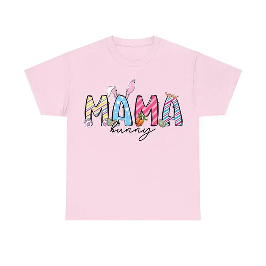 Light Pink Mama Bunnyyy Shirt, Easter Day Shirt, Mama Tee Hoodie, Sweatshirt | WearSparks.com