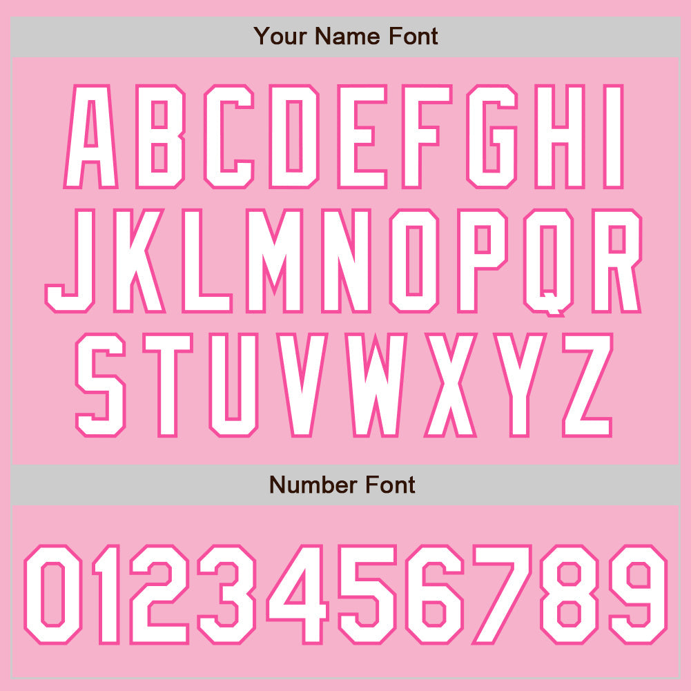 Custom Light Pink White-Pink Authentic Baseball Jersey