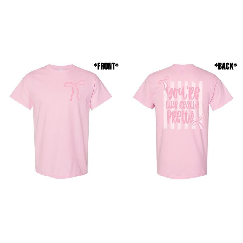 Like Really Pretty Coquette Gildan Short Sleeve T-Shirt 'NLB' Hoodie, Sweatshirt | WearSparks.com