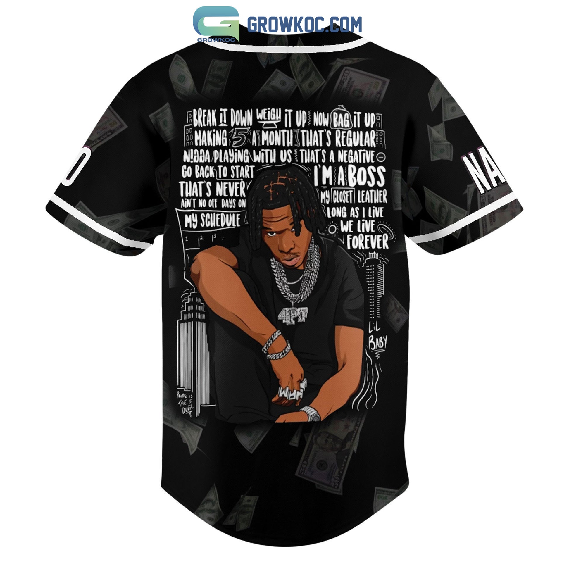 Lil Baby 4PF Personalized Baseball Jersey