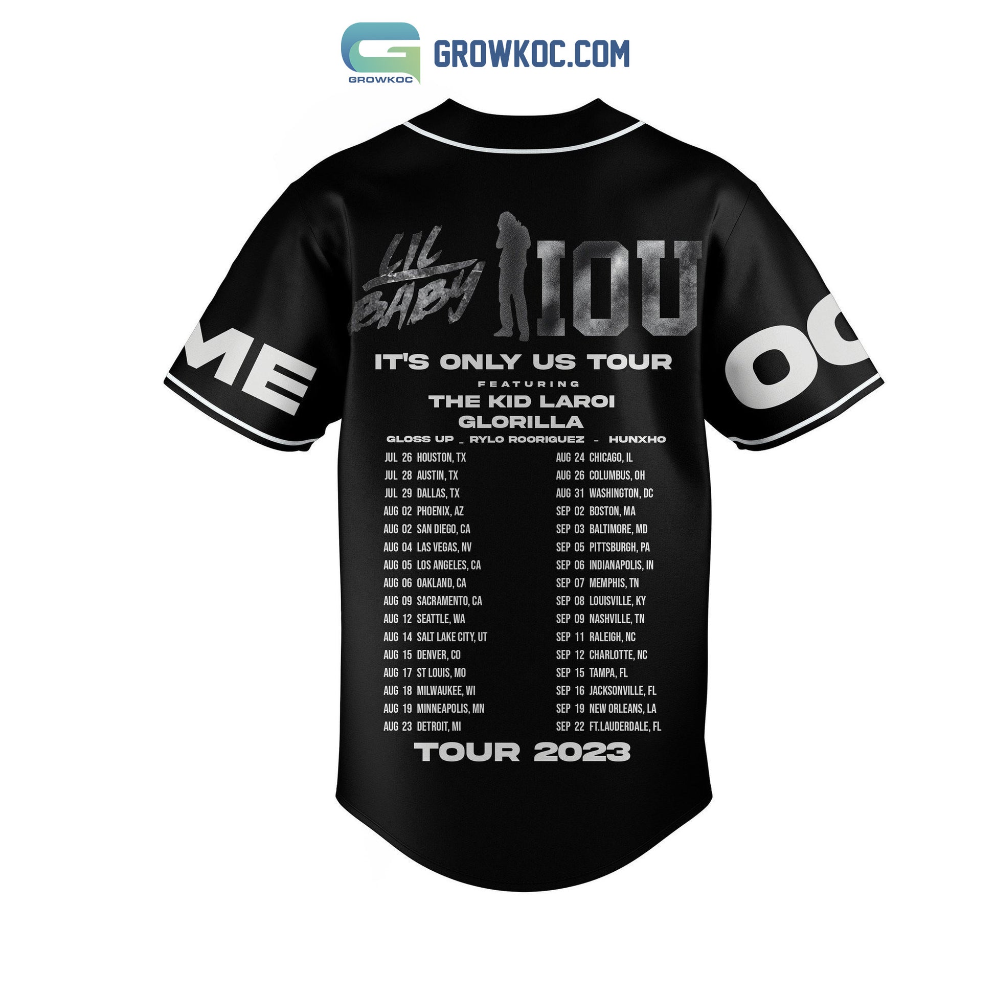 Lil Baby IOS It’s Only Us Tour 2023 Personalized Baseball Jersey
