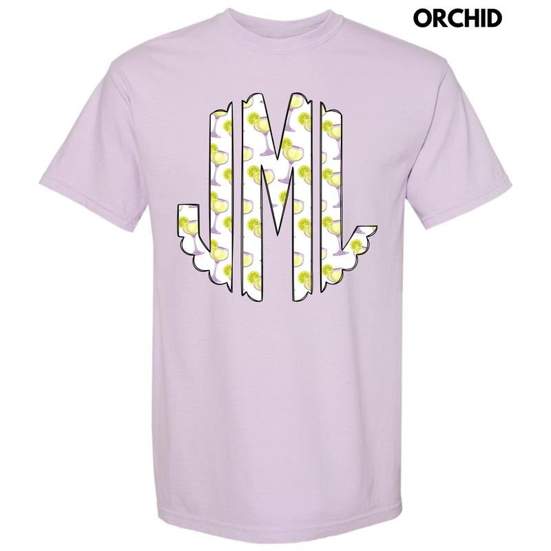 Lime Margaritas Monogram Comfort Colors T-Shirt 'NLB' Hoodie, Sweatshirt | WearSparks.com