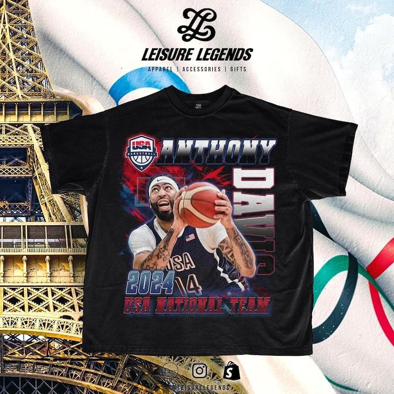 Limited Edition 2024 Paris Olympics USA National Team Oversize - Anthony Davis - #14 T-Shirts, Hoodie, Sweatshirt