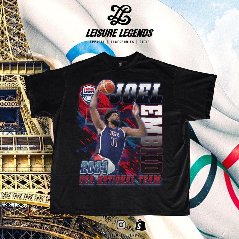 Limited Edition 2024 Paris Olympics USA National Team Oversize - Joel Embiid - #11 T-Shirts, Hoodie, Sweatshirt