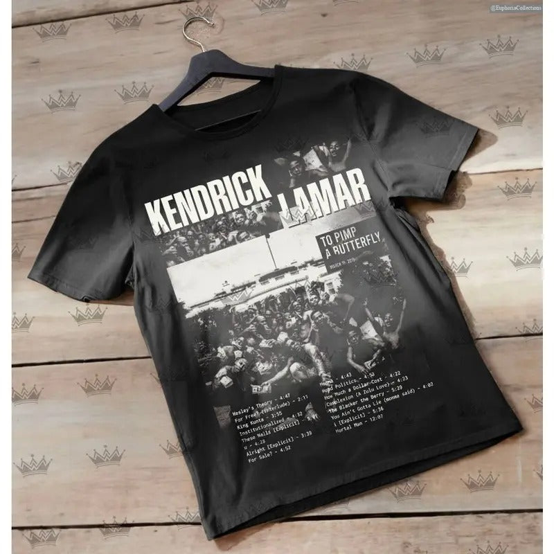 Limited Kendrick Lamar To Pimp A Butterfly T-Shirt, Gift For Woman and Man Unisex Streetwear Vintage T-Shirt , Global...