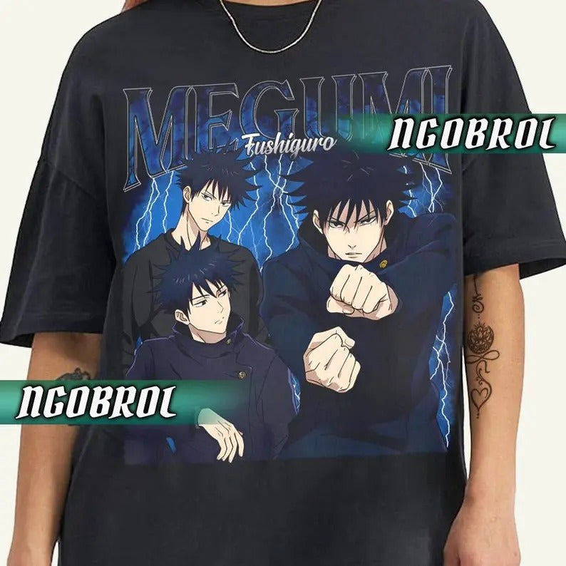 Limited Megumi Fushiguro T Shirt - Vintage Retro Anime T Shirt - Vintage 90s T Shirt - Anime Manga Shirt - Gift For Otaku